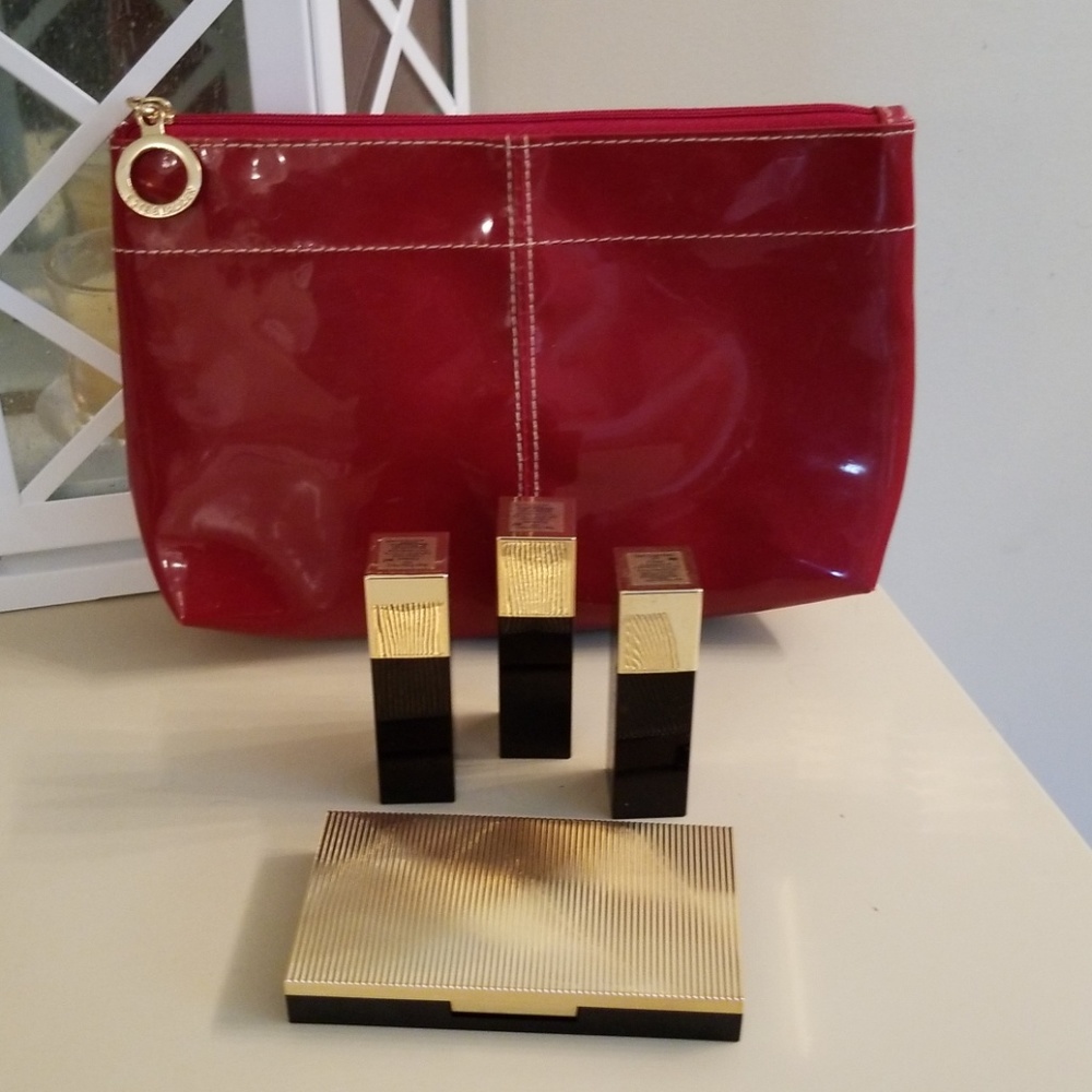 **Hot** Set of Estee Lauder Lipstick, Shadow & Bag